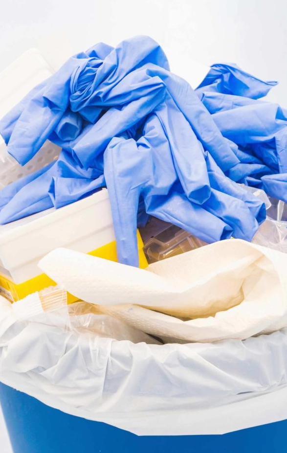 Trash Can Full of Gloves