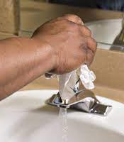 Use Paper Towel To Turn Off Faucet 